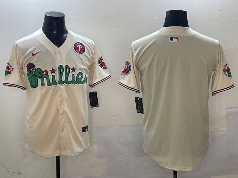 Men Philadelphia Phillies Blank Cream Three generations Joint Name Game 2025 Nike MLB Jersey style 2->philadelphia phillies->MLB Jersey
